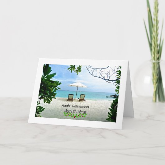 ああ…引退、クリスマスの挨拶 カード (正面)
