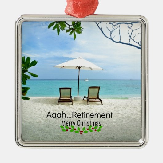 ああ…引退…メリークリスマス メタルオーナメント (正面)