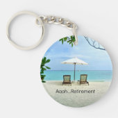 ああ…引退、リラックスのビーチシーン キーホルダー (正面)