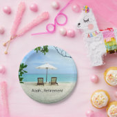 ああ…引退、リラックスのビーチ界  ペーパープレート (パーティー)