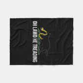 ああ、彼は子供のない猫の女性の民主党員を踏んでいる フリースブランケット (正面(横))