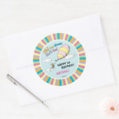 ああ、彼女が行く場所！-最初の誕生日 ラウンドシール (封筒)