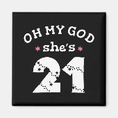 ああ、彼女は21歳だ マグネット (正面)