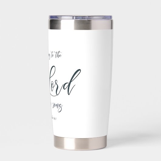 ああ、新しい歌を主に歌いなさい。鳥と家 保温保冷タンブラー (背面)