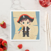 ああ！海賊少年バースデーパーティー スタンダードランチョンナプキン (インサイチュ)