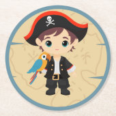 ああ!海賊少年バースデーパーティー ラウンドペーパーコースター (正面)