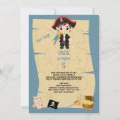 ああ！海賊少年バースデーパーティー 招待状 (正面)