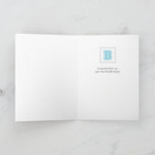 ああ！男の赤ちゃんおめでとうグリーティングカード カード (内部)