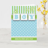 ああ！男の赤ちゃんおめでとうグリーティングカード カード (黄色い花)