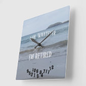 ああ、私が何であれ退職したことわざ-海- スクエア壁時計 (傾斜)