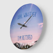 ああ、私が何であれ、引用文・退職した海・スカイ ラージ壁時計 (傾斜)