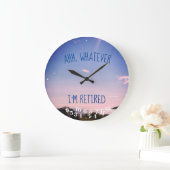 ああ、私が何であれ、引用文・退職した海・スカイ ラージ壁時計 (ホーム)