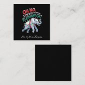 ああ、私は間違った象の贈り物を選んだおもしろい スクエア名刺 (正面/裏面)