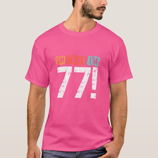 ああ、私は77年前の77誕生日おもしろいHusb Tシャツ (正面)