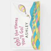 ああ！行くぞ！ガール誕生日 横断幕 (縦)