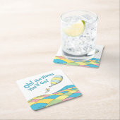 ああ！行くぞ！ボーイ誕生日 スクエアペーパーコースター (インサイチュ)