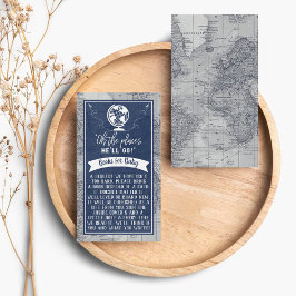 「ああ、行く場所だ！」 旅行マップ赤ちゃんシャワー エンクロージャーカード