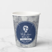 「ああ、行く場所だ!」 旅行マップ赤ちゃんシャワー 紙コップ (裏面)