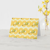 ああ、行く場所 | オレンジパターン カード (黄色い花)