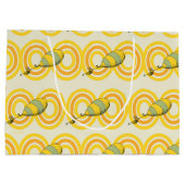 ああ、行く場所 | オレンジパターン ラージペーパーバッグ (裏面)