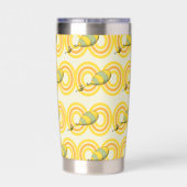 ああ、行く場所 | オレンジパターン 保温保冷タンブラー (背面)