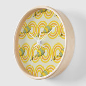 ああ、行く場所 | オレンジパターン 壁時計 (傾斜)