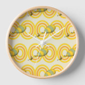 ああ、行く場所 | オレンジパターン 壁時計 (正面)