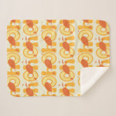 ああ、行く場所 | オレンジ色の文字パターン シェルパブランケット (正面(横))