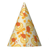 ああ、行く場所 | オレンジ色の文字パターン パーティーハット (裏面)