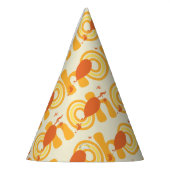 ああ、行く場所 | オレンジ色の文字パターン パーティーハット (左)