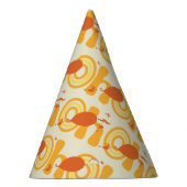 ああ、行く場所 | オレンジ色の文字パターン パーティーハット (右)