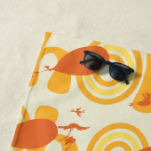 ああ、行く場所 | オレンジ色の文字パターン ビーチタオル (インサイチュ)