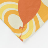 ああ、行く場所 | オレンジ色の文字パターン フリースブランケット (角)