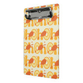 ああ、行く場所 | オレンジ色の文字パターン ミニクリップボード (アングル2)