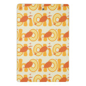 ああ、行く場所 | オレンジ色の文字パターン ミニクリップボード (裏面)