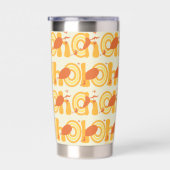 ああ、行く場所 | オレンジ色の文字パターン 保温保冷タンブラー (右面)