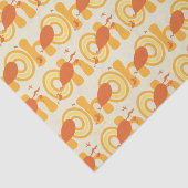 ああ、行く場所 | オレンジ色の文字パターン 薄葉紙 (詳細)