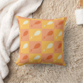 ああ、行く場所 | オレンジ色ブロックパターン クッション (ブランケット)