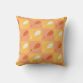 ああ、行く場所 | オレンジ色ブロックパターン クッション (正面)