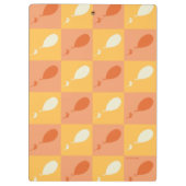 ああ、行く場所 | オレンジ色ブロックパターン クリップボード (裏面)