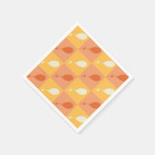 ああ、行く場所 | オレンジ色ブロックパターン スタンダードカクテルナプキン (角)