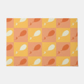 ああ、行く場所 | オレンジ色ブロックパターン ドアマット (正面)