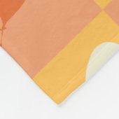 ああ、行く場所 | オレンジ色ブロックパターン フリースブランケット (角)