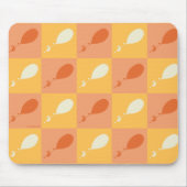 ああ、行く場所 | オレンジ色ブロックパターン マウスパッド (正面)