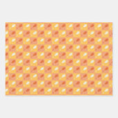 ああ、行く場所 | オレンジ色ブロックパターン ラッピングペーパーシート (正面)