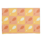 ああ、行く場所 | オレンジ色ブロックパターン 枕カバー (正面右)