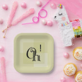 ああ！表情豊モダンかなタイポグラフィ広場 ペーパープレート (パーティー)