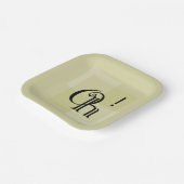 ああ！表情豊モダンかなタイポグラフィ広場 ペーパープレート (傾斜あり)