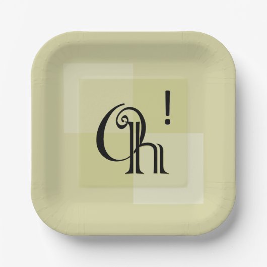 ああ！表情豊モダンかなタイポグラフィ広場 ペーパープレート (正面)