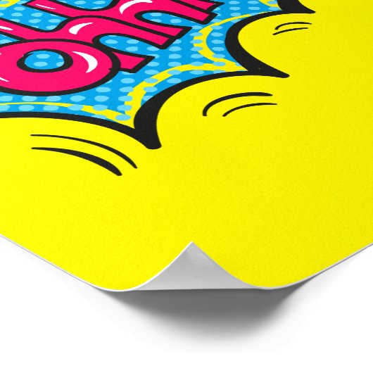 ああ…表現芸術ポップ・アートの漫画反応 ポスター (角)